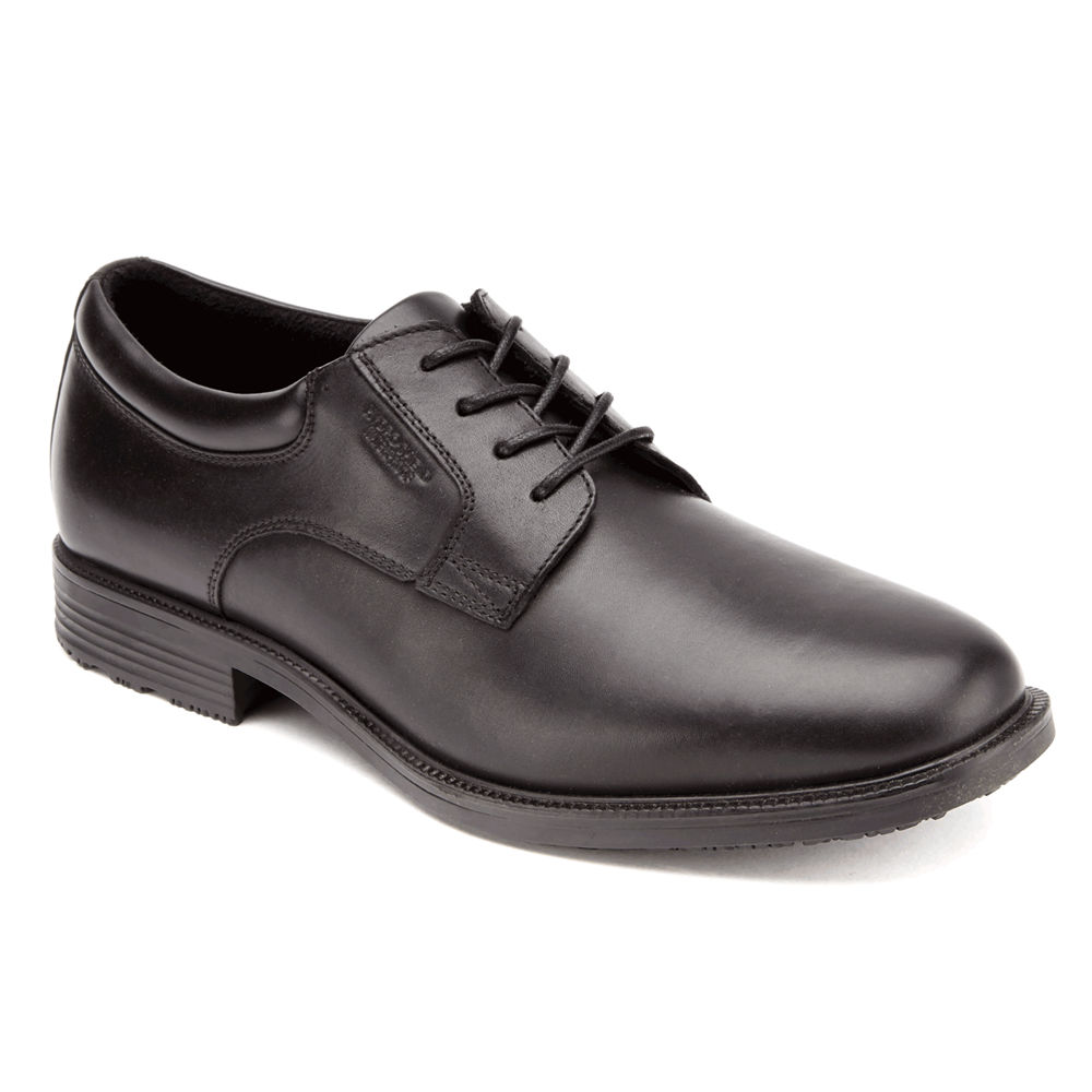 Rockport Dress Shoes For Mens Black - Essential Details Waterproof Plain Toe - XO9120357